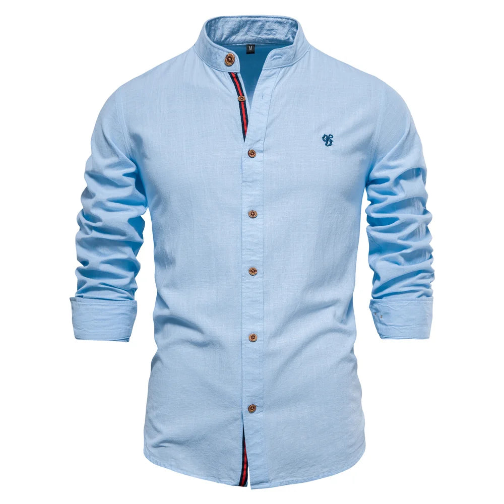 Chemise Oslow col mao