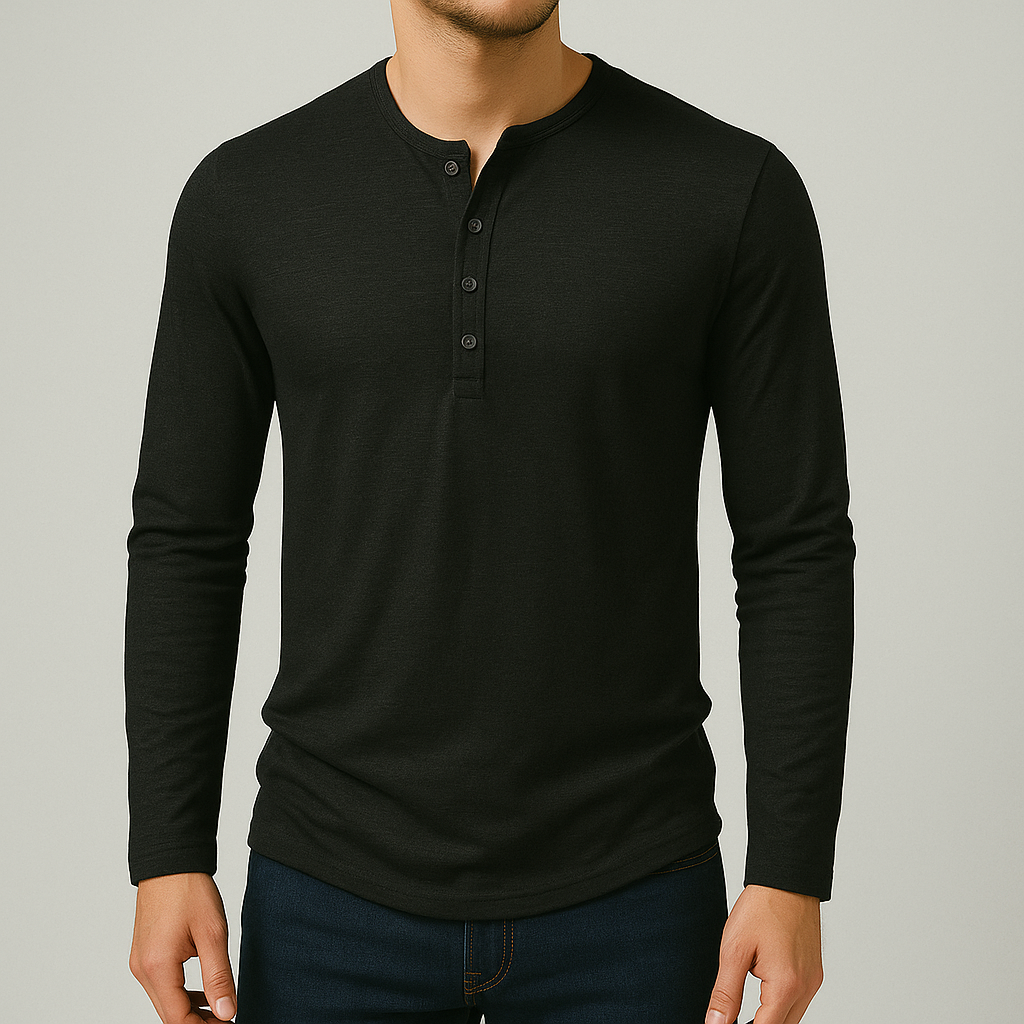 Henley Langarmshirt Elias