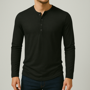 Henley Langarmshirt Elias